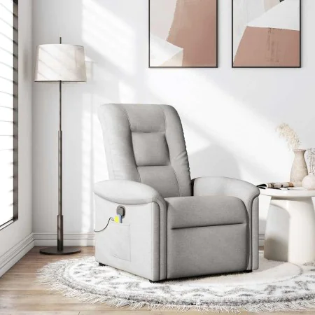 Sillón de masaje reclinable de tela gris nube by , Armchairs - Ref: Foro24-4015635, Price: 206,75 €, Discount: %