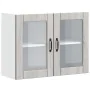 Armario pared cocina puerta de cristal Lucca sonoma gris by , Kitchen cabinets - Ref: Foro24-853853, Price: 83,11 €, Discount: %