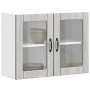 Armario pared cocina puerta de cristal Lucca sonoma gris by , Kitchen cabinets - Ref: Foro24-853853, Price: 83,11 €, Discount: %
