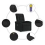 Sillón reclinable de masaje de tela negro by , Armchairs - Ref: Foro24-4015628, Price: 211,29 €, Discount: %