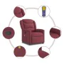 Sillón de masaje reclinable de tela color vino tinto von , Sessel - Ref: Foro24-4015609, Preis: 206,18 €, Rabatt: %