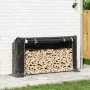 Leñero cubierta lluvia 200,5x41x110,5 cm acero galvanizado by , Firewood bags and holders - Ref: Foro24-4104944, Price: 76,15...