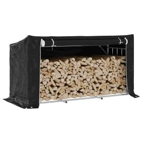 Leñero cubierta lluvia 200,5x80,5x110,5 cm acero galvanizado von , Brennholztaschen und -halter - Ref: Foro24-4104946, Preis:...