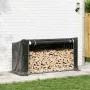 Leñero cubierta lluvia 200,5x80,5x110,5 cm acero galvanizado by , Firewood bags and holders - Ref: Foro24-4104946, Price: 107...