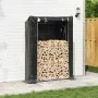 Leñero con protector de lluvia 150x40x200 cm acero galvanizado by , Firewood bags and holders - Ref: Foro24-4104952, Price: 8...