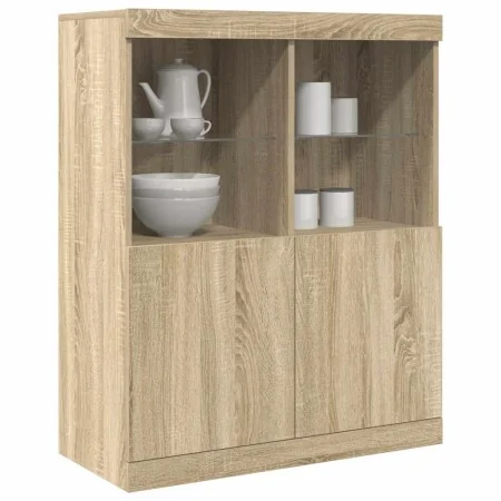 Aparador de madera de ingeniería roble sonoma 81x37x100 cm von , Schließfächer und Lagerschränke - Ref: Foro24-3318619, Preis...