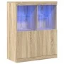 Aparador de madera de ingeniería roble sonoma 81x37x100 cm von , Schließfächer und Lagerschränke - Ref: Foro24-3318619, Preis...