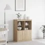 Aparador de madera de ingeniería roble sonoma 81x37x100 cm von , Schließfächer und Lagerschränke - Ref: Foro24-3318619, Preis...