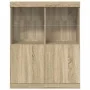 Aparador de madera de ingeniería roble sonoma 81x37x100 cm von , Schließfächer und Lagerschränke - Ref: Foro24-3318619, Preis...
