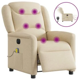 Sillón reclinable de masaje eléctrico tela color crema von , Sessel - Ref: Foro24-3303192, Preis: 262,24 €, Rabatt: %