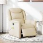 Sillón reclinable de masaje eléctrico tela color crema by , Armchairs - Ref: Foro24-3303192, Price: 262,24 €, Discount: %