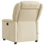 Sillón reclinable de masaje eléctrico tela color crema by , Armchairs - Ref: Foro24-3303192, Price: 262,24 €, Discount: %