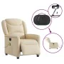 Sillón reclinable de masaje eléctrico tela color crema by , Armchairs - Ref: Foro24-3303192, Price: 262,24 €, Discount: %