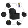 Sillón reclinable de masaje eléctrico tela negro by , Armchairs - Ref: Foro24-3303186, Price: 262,42 €, Discount: %