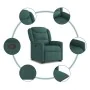 Sillón reclinable elevable tela verde oscuro by , Armchairs - Ref: Foro24-3303200, Price: 273,25 €, Discount: %