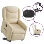 Sillón reclinable elevable de tela color crema by , Armchairs - Ref: Foro24-3303202, Price: 275,15 €, Discount: %