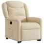 Sillón reclinable elevable de tela color crema by , Armchairs - Ref: Foro24-3303202, Price: 275,15 €, Discount: %