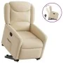 Sillón reclinable elevable de tela color crema by , Armchairs - Ref: Foro24-3303202, Price: 275,15 €, Discount: %