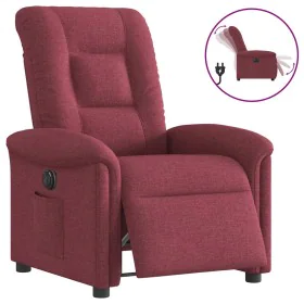 Sillón reclinable eléctrico tela rojo tinto by , Armchairs - Ref: Foro24-3303237, Price: 240,00 €, Discount: %