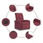 Sillón reclinable eléctrico tela rojo tinto by , Armchairs - Ref: Foro24-3303237, Price: 240,00 €, Discount: %
