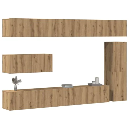 Mueble para TV de pared madera contrachapada artesanal 7 piezas by , TV Furniture - Ref: Foro24-3329214, Price: 286,32 €, Dis...