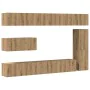 Mueble para TV de pared madera contrachapada artesanal 7 piezas by , TV Furniture - Ref: Foro24-3329214, Price: 286,32 €, Dis...