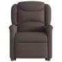 Silla de masaje reclinable de pie de tela marrón oscuro de , Sillones - Ref: Foro24-3303209, Precio: 290,91 €, Descuento: %