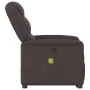 Silla de masaje reclinable de pie de tela marrón oscuro de , Sillones - Ref: Foro24-3303209, Precio: 290,91 €, Descuento: %