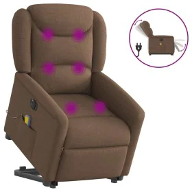 Sillón de masaje eléctrico reclinable elevable tela marrón by , Armchairs - Ref: Foro24-3303228, Price: 344,77 €, Discount: %