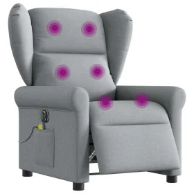 Sillón reclinable de masaje eléctrico tela gris claro by , Armchairs - Ref: Foro24-3303364, Price: 262,93 €, Discount: %