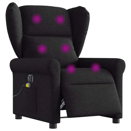 Sillón reclinable de masaje eléctrico tela negro von , Sessel - Ref: Foro24-3303366, Preis: 259,29 €, Rabatt: %
