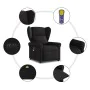 Sillón reclinable de masaje eléctrico tela negro von , Sessel - Ref: Foro24-3303366, Preis: 259,29 €, Rabatt: %