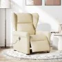 Sillón reclinable de masaje eléctrico tela color crema by , Armchairs - Ref: Foro24-3303372, Price: 281,16 €, Discount: %