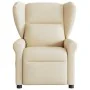Sillón reclinable de masaje eléctrico tela color crema by , Armchairs - Ref: Foro24-3303372, Price: 281,16 €, Discount: %