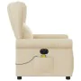 Sillón reclinable de masaje eléctrico tela color crema by , Armchairs - Ref: Foro24-3303372, Price: 281,16 €, Discount: %