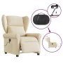 Sillón reclinable de masaje eléctrico tela color crema by , Armchairs - Ref: Foro24-3303372, Price: 281,16 €, Discount: %