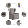 Sillón reclinable de masaje elevable tela gris taupé by , Armchairs - Ref: Foro24-3303391, Price: 295,17 €, Discount: %