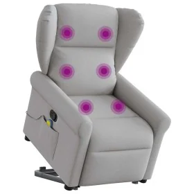 Sillón de masaje reclinable de pie de tela gris nube by , Armchairs - Ref: Foro24-3303393, Price: 295,69 €, Discount: %