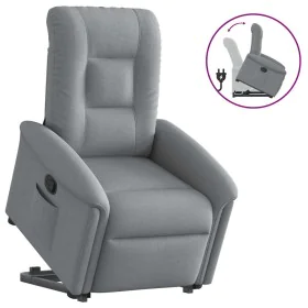 Sillón reclinable elevable de tela gris claro by , Armchairs - Ref: Foro24-3303254, Price: 271,27 €, Discount: %