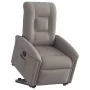 Sillón reclinable elevable tela gris taupe by , Armchairs - Ref: Foro24-3303261, Price: 290,32 €, Discount: %