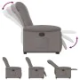 Sillón reclinable elevable tela gris taupe by , Armchairs - Ref: Foro24-3303261, Price: 290,32 €, Discount: %