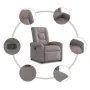 Sillón reclinable elevable tela gris taupe by , Armchairs - Ref: Foro24-3303261, Price: 290,32 €, Discount: %
