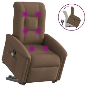 Silla de masaje reclinable de pie de tela marrón by , Armchairs - Ref: Foro24-3303268, Price: 292,31 €, Discount: %