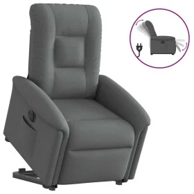 Sillón eléctrico reclinable elevable de tela gris oscuro by , Armchairs - Ref: Foro24-3303275, Price: 329,45 €, Discount: %