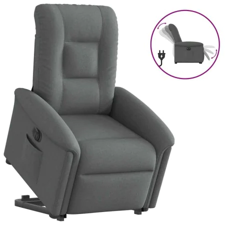 Sillón eléctrico reclinable elevable de tela gris oscuro de , Sillones - Ref: Foro24-3303275, Precio: 329,12 €, Descuento: %