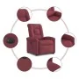 Sillón eléctrico reclinable elevable de tela rojo tinto by , Armchairs - Ref: Foro24-3303277, Price: 323,75 €, Discount: %