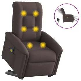 Sillón masaje eléctrico reclinable elevable tela marrón oscuro by , Armchairs - Ref: Foro24-3303289, Price: 345,12 €, Discoun...