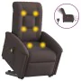 Sillón masaje eléctrico reclinable elevable tela marrón oscuro de , Sillones - Ref: Foro24-3303289, Precio: 344,87 €, Descuen...
