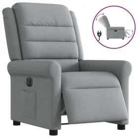 Sillón reclinable eléctrico tela gris claro de , Sillones - Ref: Foro24-3303294, Precio: 258,01 €, Descuento: %