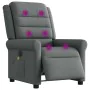 Sillón reclinable de masaje eléctrico tela gris oscuro by , Armchairs - Ref: Foro24-3303305, Price: 249,25 €, Discount: %